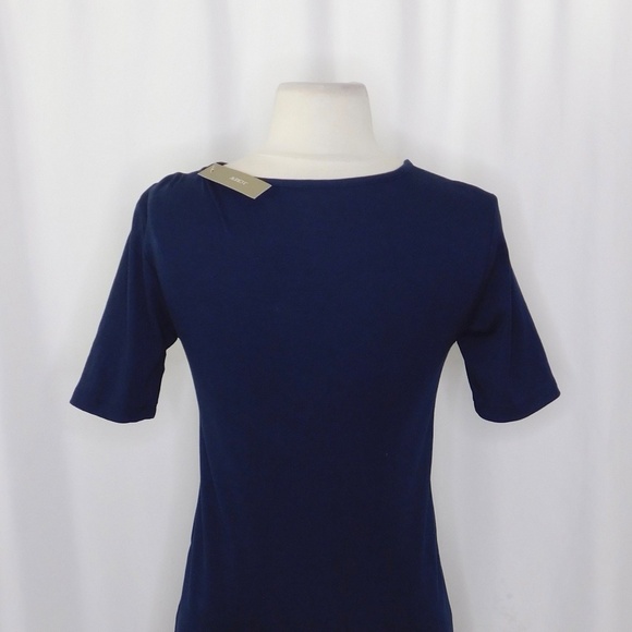 NWT!! J. CREW Perfect Fit T-Shirt Knit Top Solid Navy Blue Short Sleeve X-Small - Picture 8 of 12